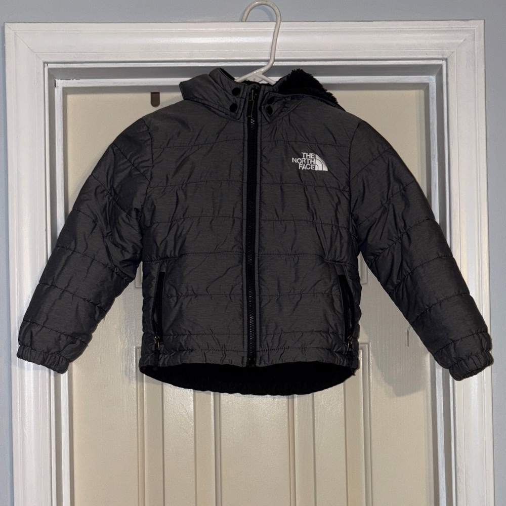 The North Face Charcoal Reversible Hooded Coat